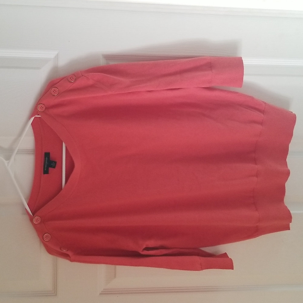 Sweater Top coral 3/4 sleeve orange